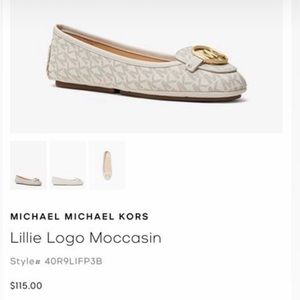 Michael kors lillie logo moccasin shoes 6.5
